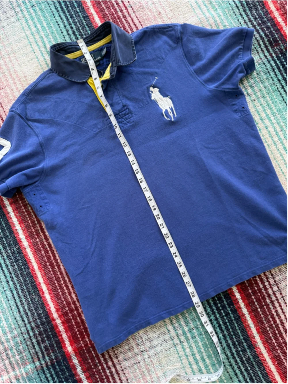 Vintage Polo Ralph Lauren Blue Rugby Polo Shirt XL